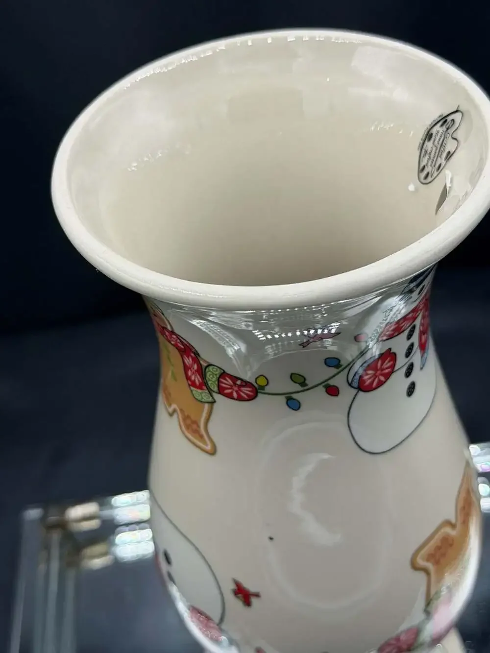 Temp-tations Christmas Ceramic 2-in-1 Convertible Vase and Candlestick Holder